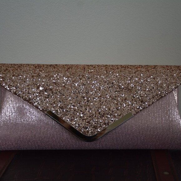 Clutch Purse Evening Bag for Women Prom Glitter Sparkling Envelope Handbag - Picture 1 of 13